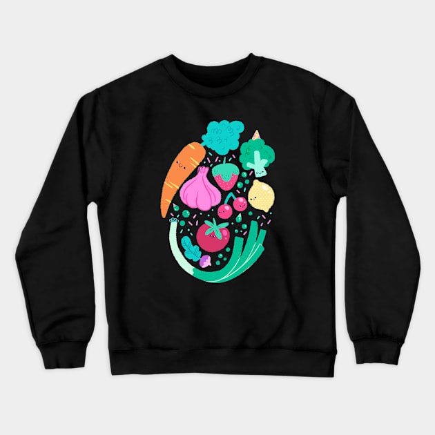 Veggies party Crewneck Sweatshirt by Laetitia Levilly